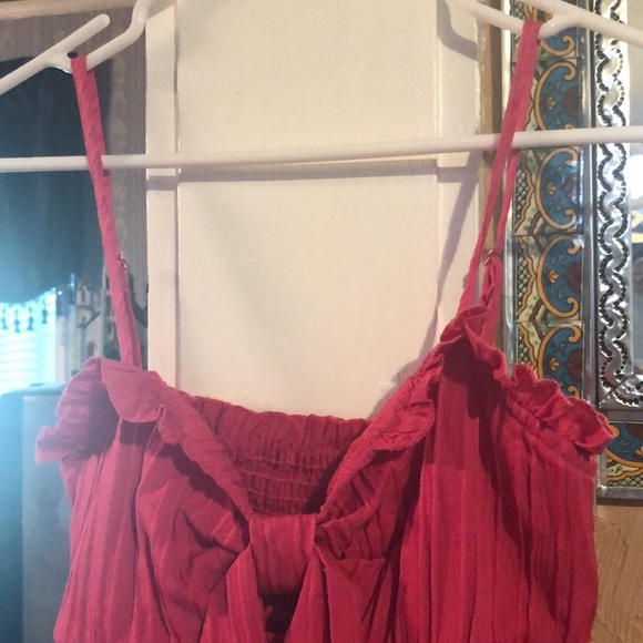 Pink tie front top - Picture 2 of 5